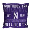 Northwestern OFFICIAL NCAA "Stacked" Woven Pillow; 20" x 20"