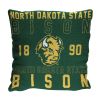 North Dakota State OFFICIAL NCAA "Stacked" Woven Pillow; 20" x 20"