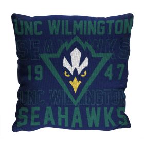 UNC - Wilmington OFFICIAL NCAA "Stacked" Woven Pillow; 20" x 20"