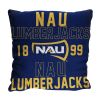 Northern Arizona OFFICIAL NCAA "Stacked" Woven Pillow; 20" x 20"