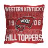 Western Kentucky OFFICIAL NCAA "Stacked" Woven Pillow; 20" x 20"