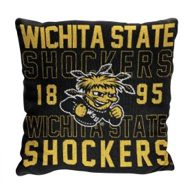 Wichita State OFFICIAL NCAA "Stacked" Woven Pillow; 20" x 20"