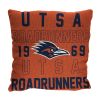 Texas At San Antonio OFFICIAL NCAA "Stacked" Woven Pillow; 20" x 20"