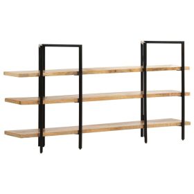3-Tier Bookcase 63"x12.2"x31.5" Solid Mango Wood