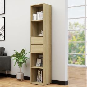 Book Cabinet Sonoma Oak 14.2"x11.8"x67.3" Engineered Wood