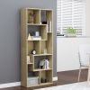 Book Cabinet Sonoma Oak 26.4"x9.4"x63.4" Engineered Wood