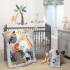 Mighty Jungle Animals 3-PieceGray Baby Nursery Crib Bedding Set