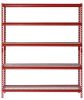 Muscle Rack Red 60"W x 24"D x 72"H 5-Shelf Steel Shelf Unit