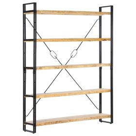 5-Tier Bookcase 55.1"x11.8"x70.9" Solid Mango Wood