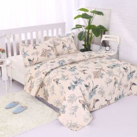 Bedding set Flying Birds Printing 3 Piece Cotton Bedspread