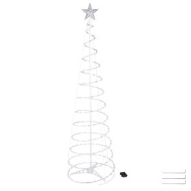 6 Ft Lighted Spiral Christmas Tree Light Multi Color 182 LED Outdoor Yard Decor