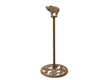 Cast Iron Pig Extra Toilet Paper Stand 15""