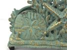 Antique Bronze Cast Iron Seashell Napkin Holder 7"