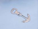 Brushed Nickel Ship Anchor Bottle Opener 5""