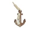 Wooden Rustic Decorative Anchor 6"