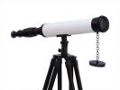 Floor Standing Oil-Rubbed Bronze-White Leather With Black Stand Harbor Master Telescope 50""