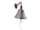 Rustic Copper Cast Iron Hanging Ship's Bell 6""