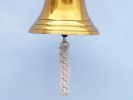 Brass Plated Hanging Ship Wheel Bell 8""