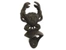 Cast Iron Wall Mounted Crab Bottle Opener 6"