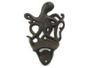Cast Iron Wall Mounted Octopus Bottle Opener 6"