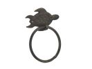 Cast Iron Sea Turtle Towel Holder 7""