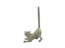 Antique Bronze Cast Iron Cat Paper Towel Holder 10""
