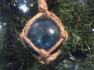 Light Blue Japanese Glass Ball Fishing Float Decoration Christmas Ornament 2""