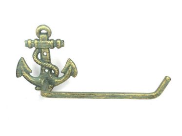 Antique Bronze Cast Iron Anchor Toilet Paper Holder 10""