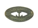Antique Bronze Cast Iron Captains Quarters with Anchor Sign 8"
