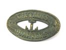 Antique Bronze Cast Iron Captains Quarters with Anchor Sign 8"
