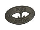 Cast Iron Gone Sailing with Anchor Sign 8""