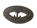 Cast Iron Gone Sailing with Anchor Sign 8""