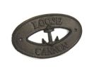 Cast Iron Loose Cannon with Anchor Sign 8""