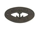 Cast Iron Mermaids Quarters with Anchor Sign 8"