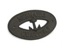 Cast Iron Mermaids Quarters with Anchor Sign 8"