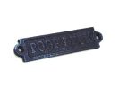 Rustic Dark Blue Cast Iron Poop Deck Sign 6"