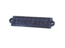 Rustic Dark Blue Cast Iron Poop Deck Sign 6"