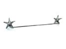 Antique Silver Cast Iron Starfish Bath Towel Holder 28""