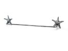 Antique Silver Cast Iron Starfish Bath Towel Holder 28""