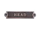 Antique Copper Head Sign 6"