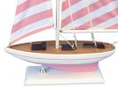Wooden Pretty in Pink Model Sailboat 17""