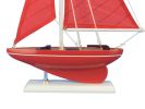 Wooden Red Sea Model Sailboat 17""