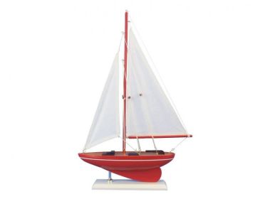 Wooden Compass Rose Model Sailboat 17""