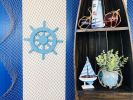 Light Blue Decorative Ship Wheel 12""