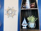 Antique Decorative Ship Wheel With Seashell 12""