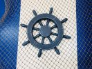 Rustic All Dark Blue Decorative Ship Wheel 12""