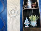 Rustic White Decorative Ship Wheel 12""