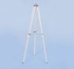 Hampton Collection Chrome with White Leather Griffith Astro Telescope 64""