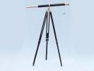 Floor Standing Chrome/Leather Galileo Telescope 65""