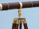 Admirals Floor Standing Brass with Wood Telescope 60""